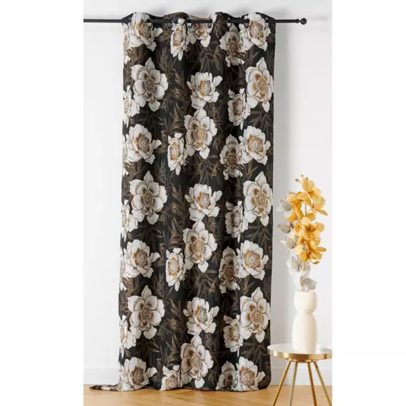 Rideau coton (140 x 260 cm) Peonia Blanc