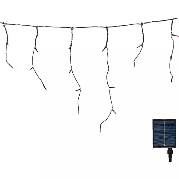 Estalactitas de luces Solar 11 m Multicolor 259 LED 2