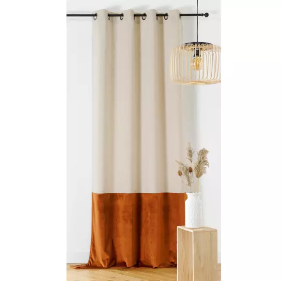 Cortina lino (135 x 240 cm) Duolin Naranja