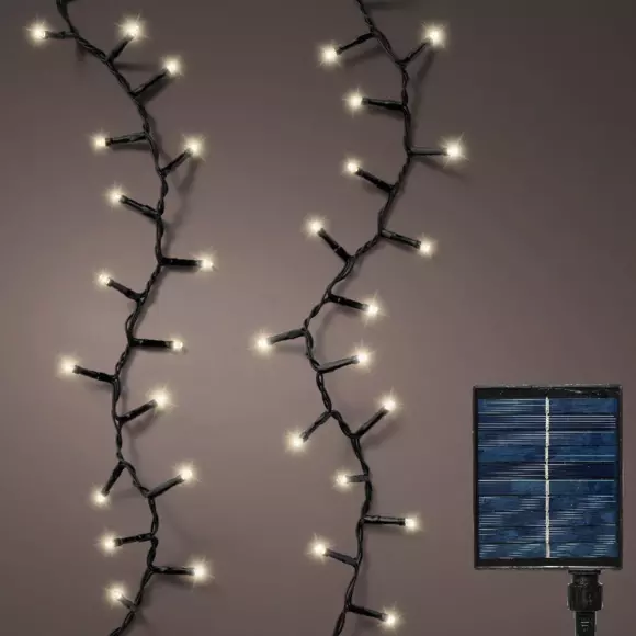 Luces de Navidad Solar  16 m Blanco cálido 750 LED 2
