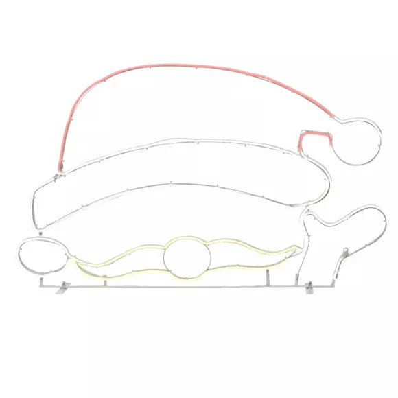 Papá Noel GM luminoso neón multicolor 2
