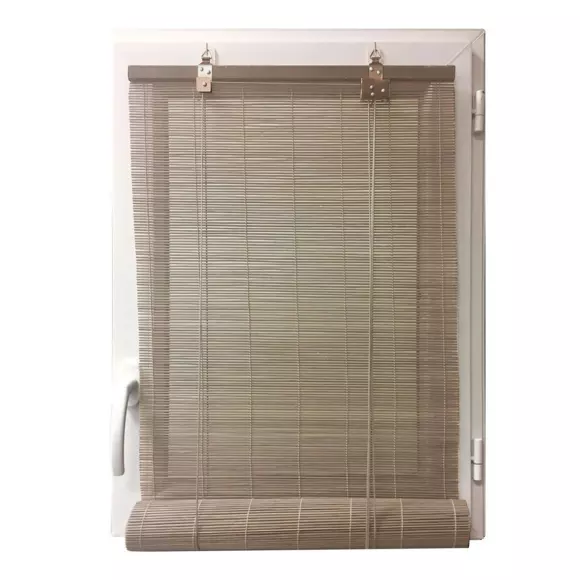 Store enrouleur à baguettes (40 x 180 cm) Bambou Gris 2