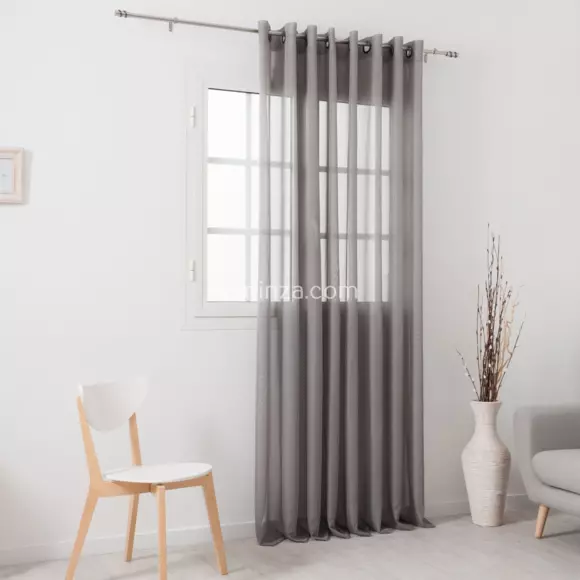 Voilage (300 x 240 cm) Givrée Gris perle 3