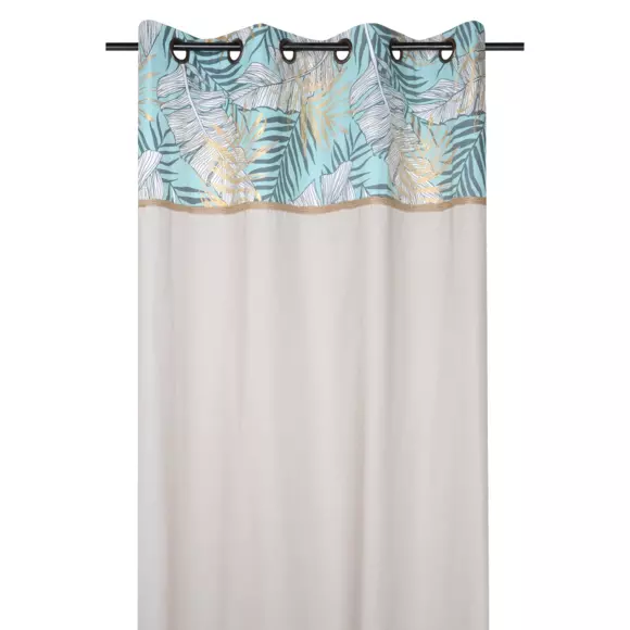 Rideau coton (140 x 260 cm) Longbeach Bleu lagon 4