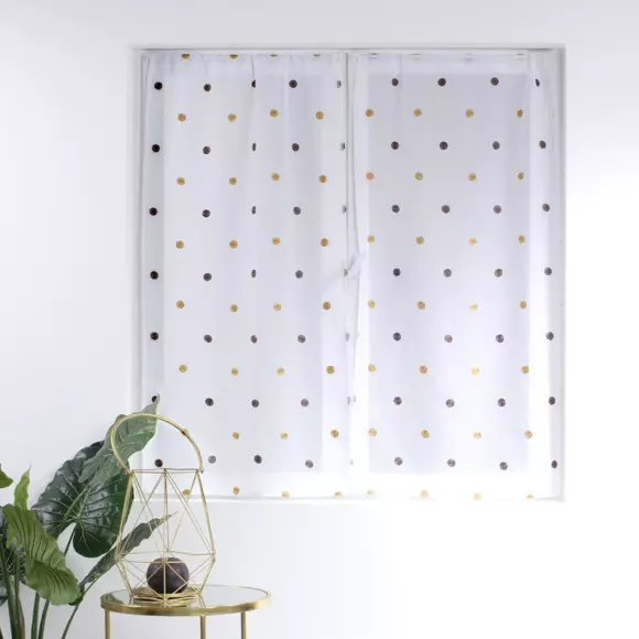 Par de visillos (60 x 120 cm) Smarties Marrón visón 2