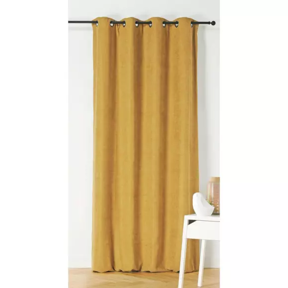 Rideau occultant isolant (140 x H260 cm) Alaska Jaune ocre 2