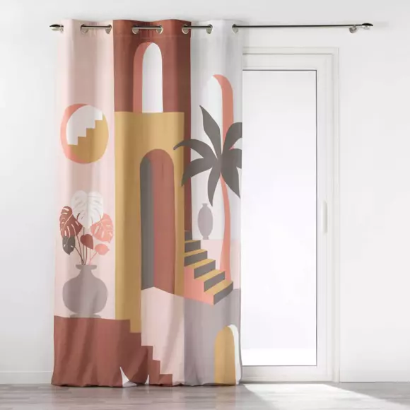 Cortina semi opaca algodón (140 x 260 cm) Terralina Multicolor 3