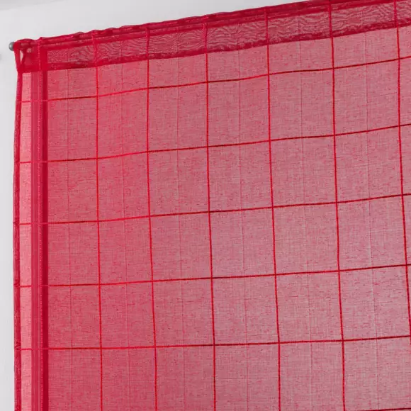 Par de visillos (60 x 160 cm) Eulalie Rojo 2