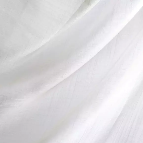 Par de visillos (45 x 120 cm) Etamine Blanco escarchado 2