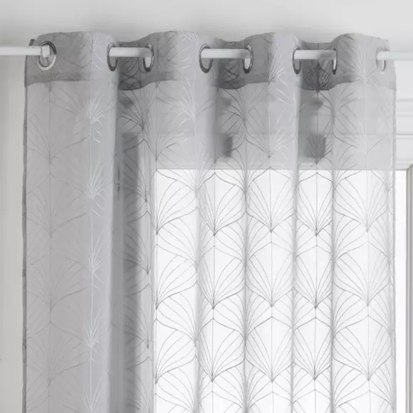 Voilage motif (140 x 240 cm) Mia Gris 2