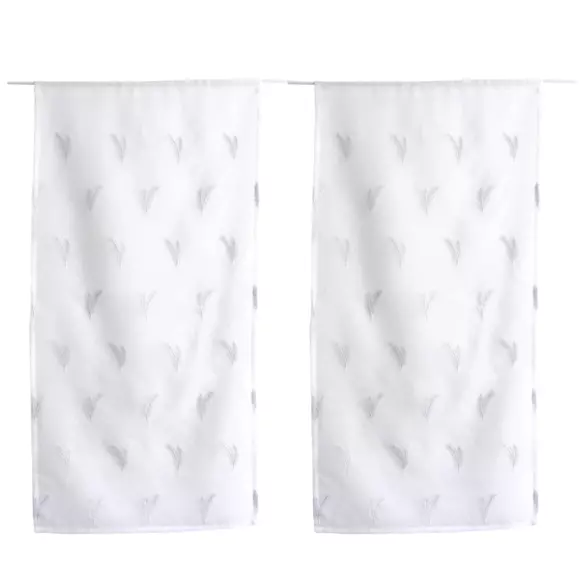 Paire de voilages (60 x 90 cm) Calisson Blanche 3