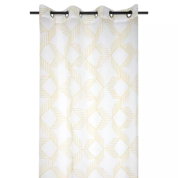 Voilage (140 x 260 cm) Quadro Jaune moutarde 2