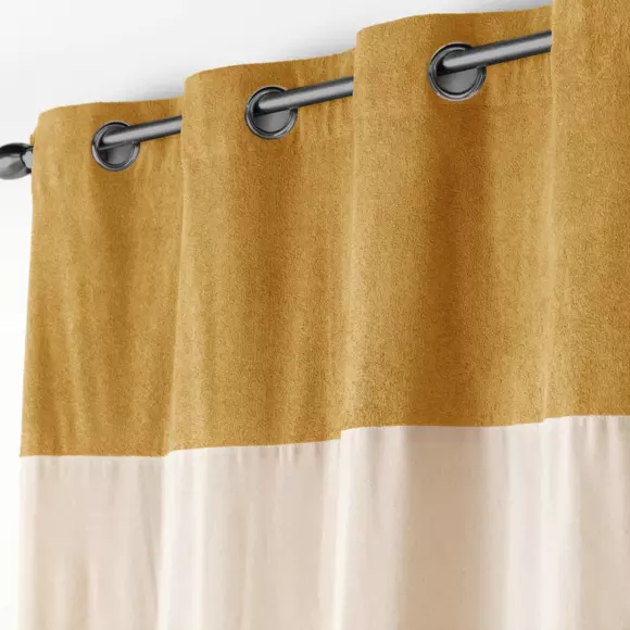 Rideau bouclette (140 x 240 cm) Tessa Jaune ocre