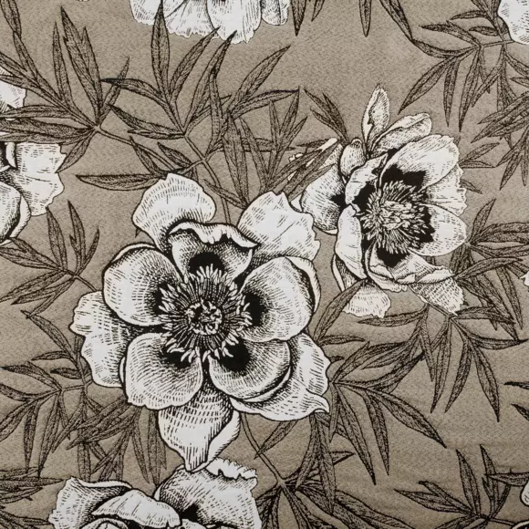 Rideau coton (140 x 260 cm) Peonia Noir