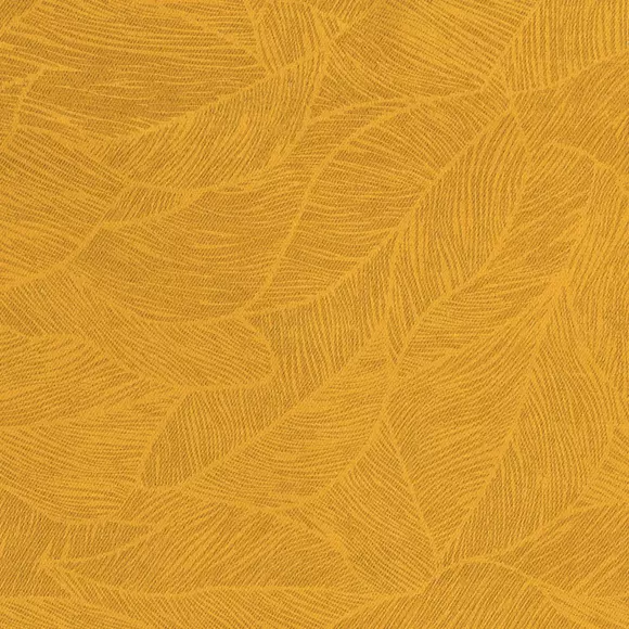 Rideau occultant (140 x 260 cm) Feuilles Jaune ocre 3