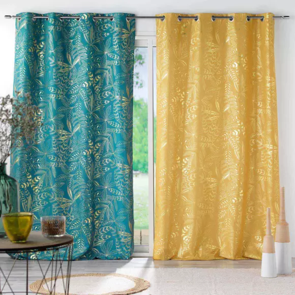 Cortina  semi-opaca(140 x 280 cm) Belflor Verde esmeralda 2