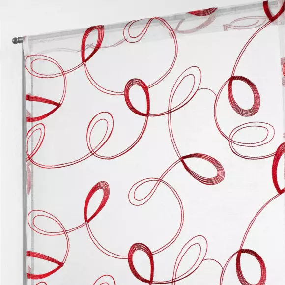 Par de visillos (60 x 120 cm) Hoops Rojo 2