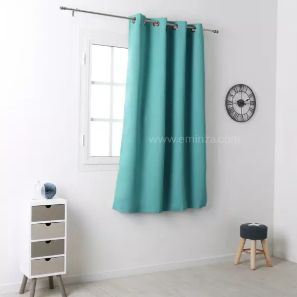 Cortina opaca(135 x alto 180 cm) Notte Verde celadón 3