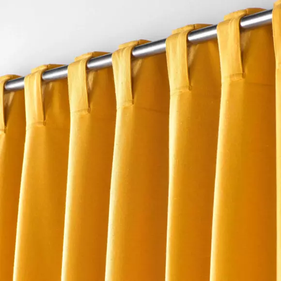 Rideau coton recyclé (140 x 240 cm) Mistraline Jaune moutarde 2
