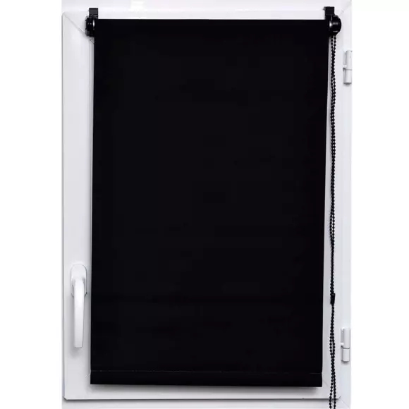 Store enrouleur occultant (90 x 180 cm) Uni Noir 3