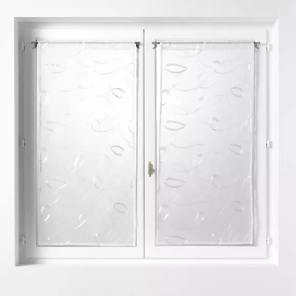 Par de visillos (60 x 160 cm) Hoops Blanco 3