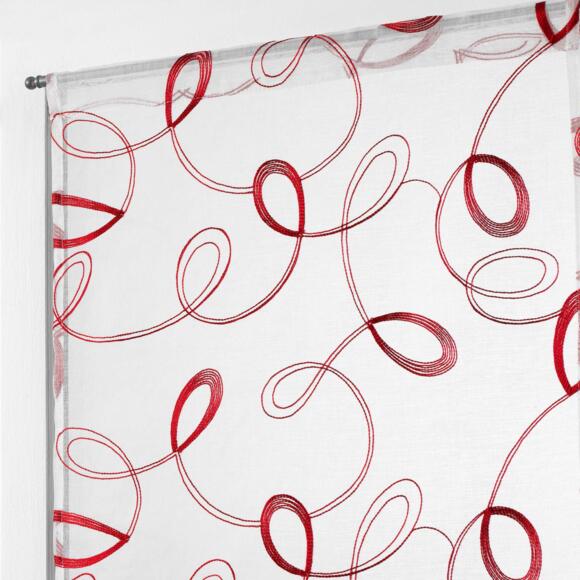 Coppia di tende trasparenti (60 x 160 cm) Hoops Rosso 2