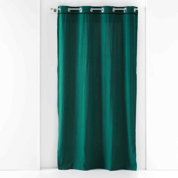 Vorhang aus gewaschener Baumwolle (135 x 240 cm) Linette Smaragdgrün 3