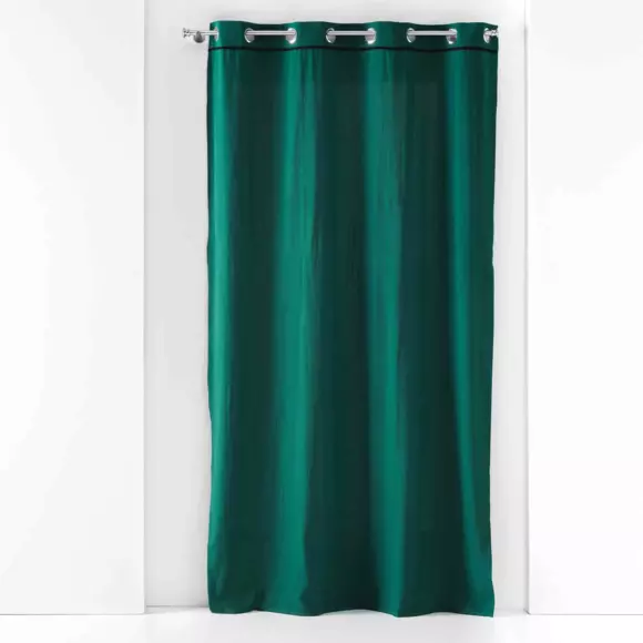 Cortina  semi-opaca algodón lavado (135 x 240 cm) Linette Verde esmeralda 3