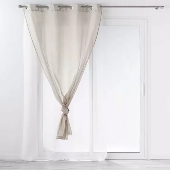 Visillo (140 x 240 cm) Duetto Gris y  Blanco 2