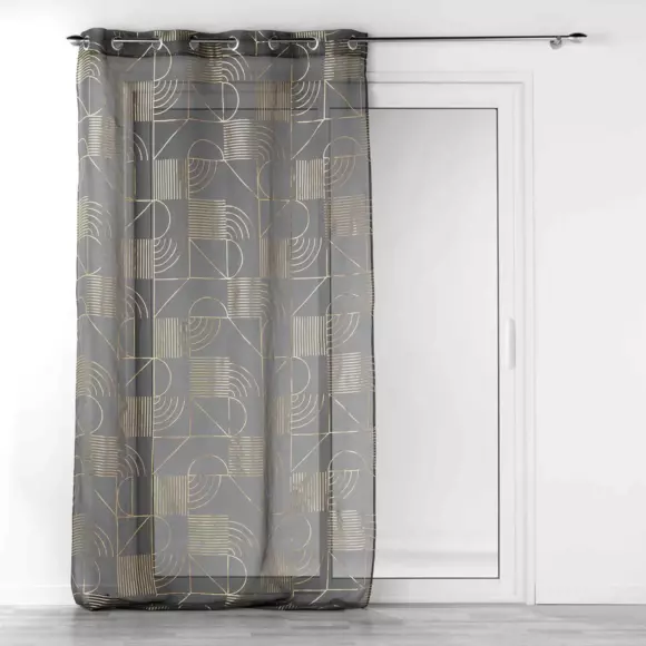Visillo (140 x 240 cm) Lineor Gris antracita 3
