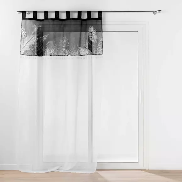 Visillo con sesgos (140 x 240 cm) Palmira Negro