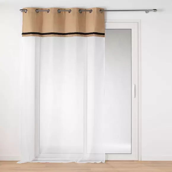 Visillo (140 x 240 cm) Malory Negro 