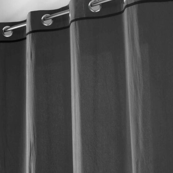 Rideau coton lavé (135 x 240 cm) Linette Gris anthracite 2