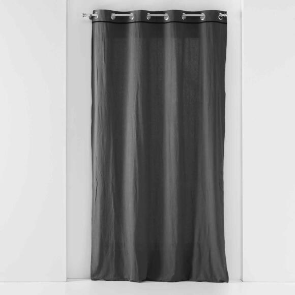 Cortina  semi-opaca algodón lavado (135 x 240 cm) Linette Gris antracita 3