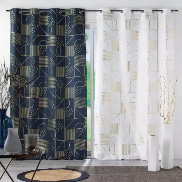 Cortina  semi-opaca(140 x 280 cm) Lineor Blanco 2