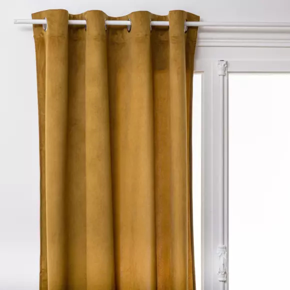 Cortina semi-opaca (140 x 260 cm) Lilou Marrón oro 2