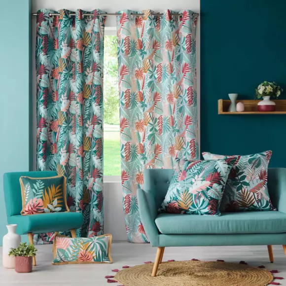 Cortina semi opaca (140 x 260 cm) Jacala Azul 2
