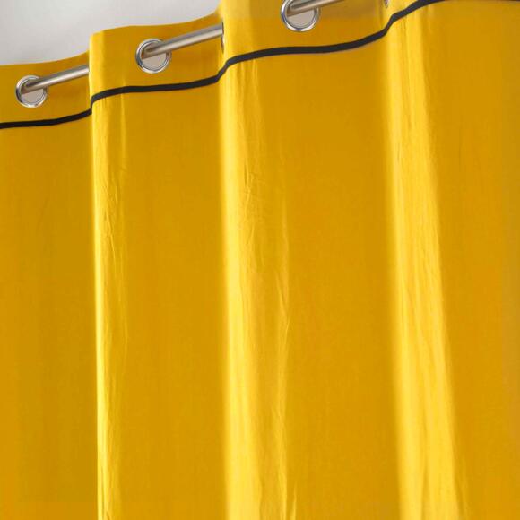 Tenda cotone lavato (135 x 240 cm) Linette Giallo 3