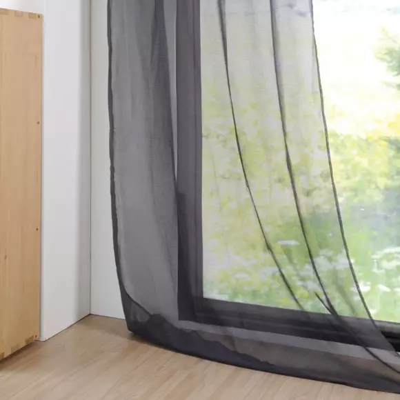 Voilage (140 x 280 cm) Monna Gris anthracite 2