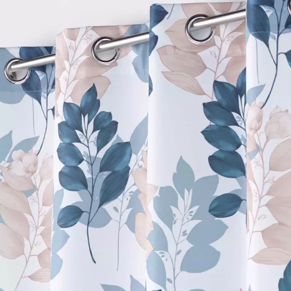 Rideau (140 x 260 cm) Belline Blanc et bleu 3