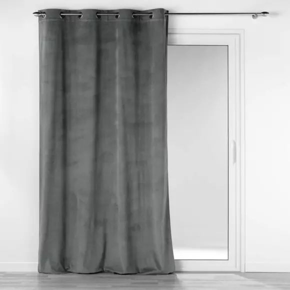 Rideau velours (140 x 260 cm) Casual Gris anthracite 3