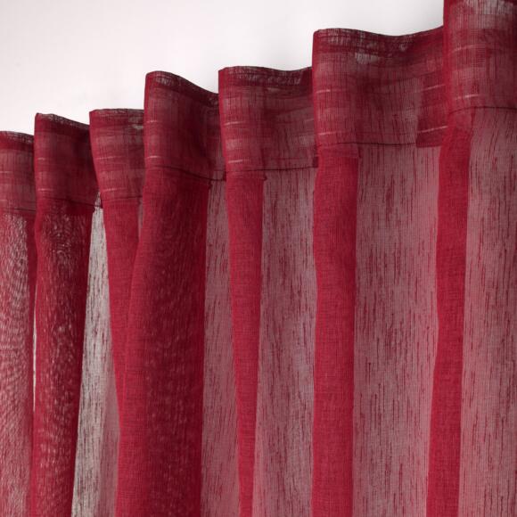Visillo con cinta fruncidora (140 x 260 cm) Derby Rojo 2