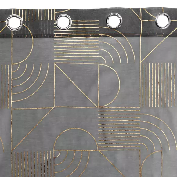 Visillo (140 x 280 cm) Lineor Gris antracita 3