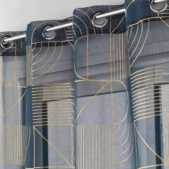 Visillo (140 x 280 cm) Lineor Azul marino 2