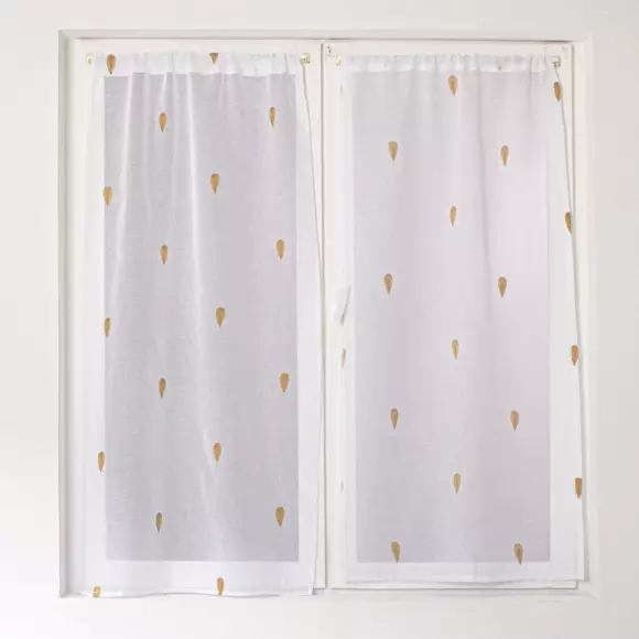 Paire de voilages (60 x 90 cm) Vanila Jaune miel 3