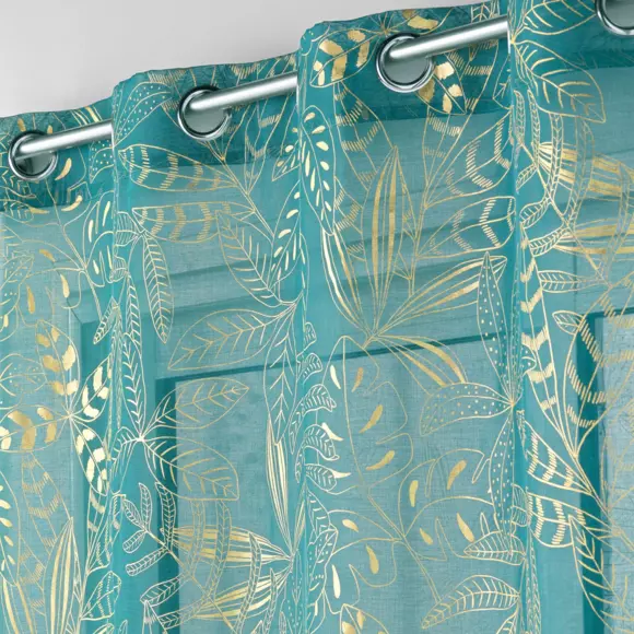 Visillo (140 x 280 cm) Belflor Verde esmeralda 2