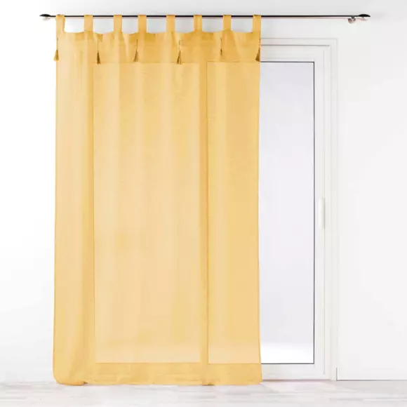 Voilage à passants (140 x 240 cm) Dalila Jaune miel 2