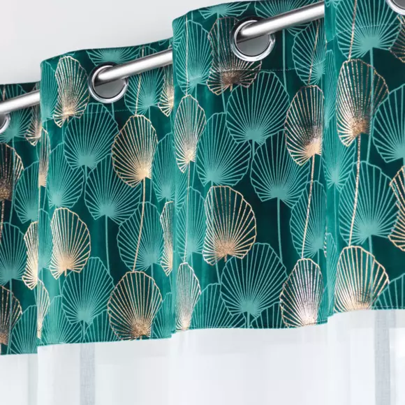 Voilage (140 x 280 cm) Clairine Vert émeraude 2