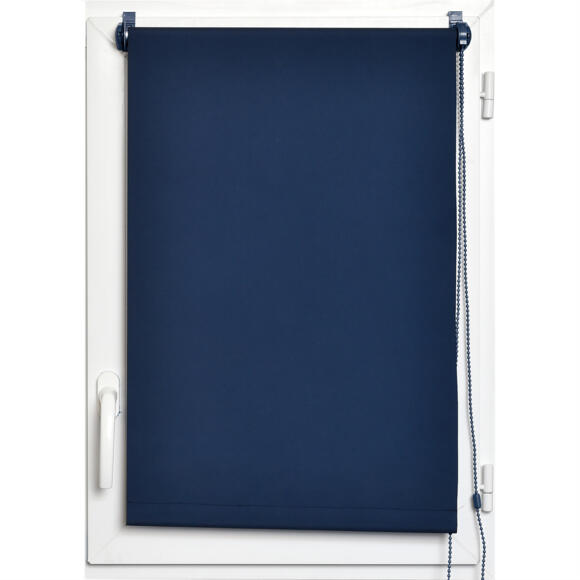 Estor enrollable opaco (45 x 180 cm) Liso  Azul 2