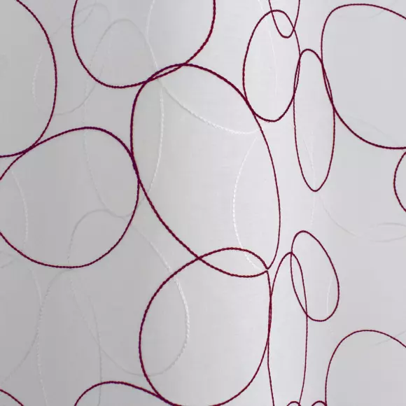 Vitrage met borduursel (140 x 240 cm) Galet Bordeaux 3